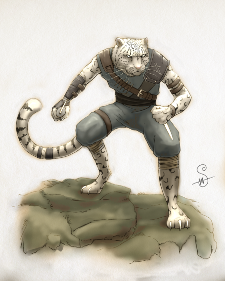 Nix the Tabaxi Rogue A digital painting of the tabaxi rogue from our Dungeons and Dragons campaign, her name is Nix
