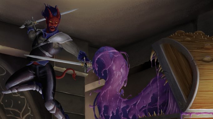 Wurrum the Tiefling Digital Illustration