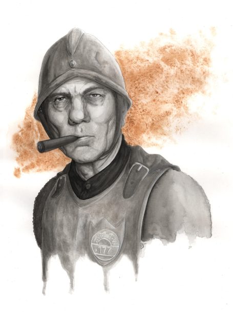 Sam Vimes A portrait of Pete Postlethwaite as the eponymous Sam Vimes from Terry Pratchett's Discworld series