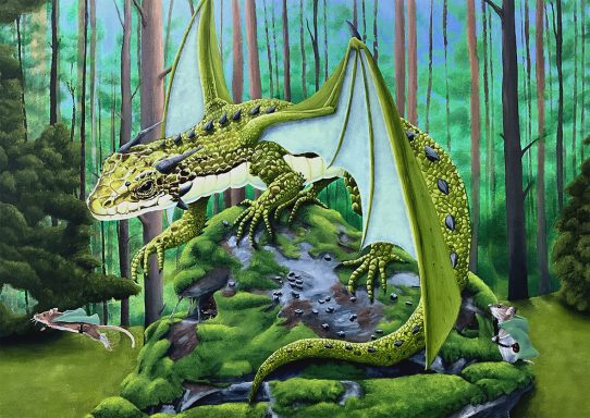 Forest Dragon Oil Painting